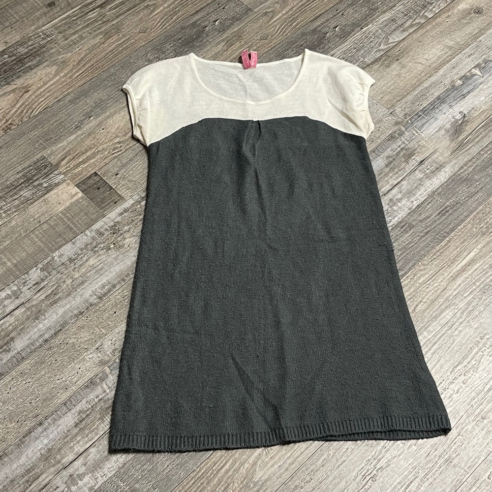 Gray and White Light Sweater Dress